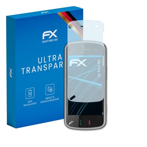 atFoliX Screen Protection Film compatible with Nokia N97 Screen Protector, ultra-clear FX Protective Film (3X)