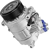 A/C Compressor with Clutch Compatible with BMW E60 F10 535i 535i xDrive 535xi L6 3.0L, Replace OE Number CO11253C, 158345, 64529195721, 64529174804, 64526980085
