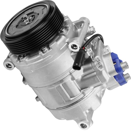A/C Compressor with Clutch Compatible with BMW E60 F10 535i 535i xDrive 535xi L6 3.0L, Replace OE Number CO11253C, 158345, 64529195721, 64529174804, 64526980085