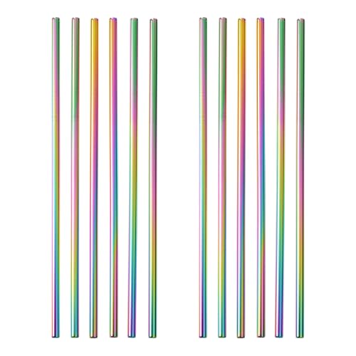 GRÄWE Strohhalme, 12er Set, silberne Trinkhalme aus Edelstahl, spülmaschinengeeignet, wiederverwendâ€¦ – Miniatur