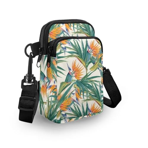 Small Crossbody Bags for Women, Dragonfly Floral Cell Phone Holder Belt Bag Running Sport Cross Body Pouch3