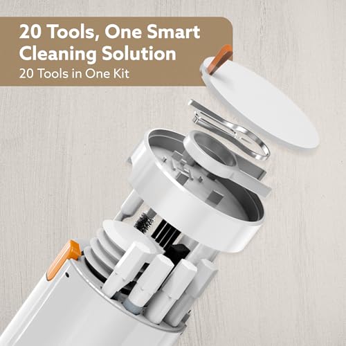 Image of AGARO 20-in-1 Multifunctional Cleaning Kit for Mobile, Laptop, DSLR Camera, PC, Tablet, Keyboard, Monitors, AirPods, Earphones, with Key Puller & Spray Bottle, Microfiber Screen Cleaner, CK1417