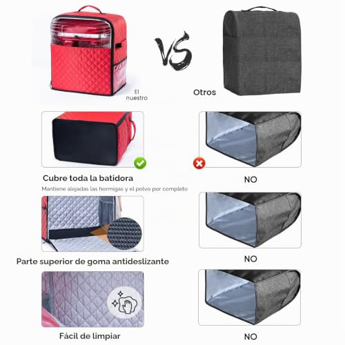 Funda para batidora amasadora de pedestal compatible con KitchenAid 4,7L 6