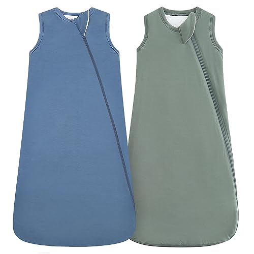 Image of HAPIU Unisex Rayon Made from Bamboo Baby Sleep Sack TOG 1.0, 2-Way Zipper YKK, Wearable Blanket Baby