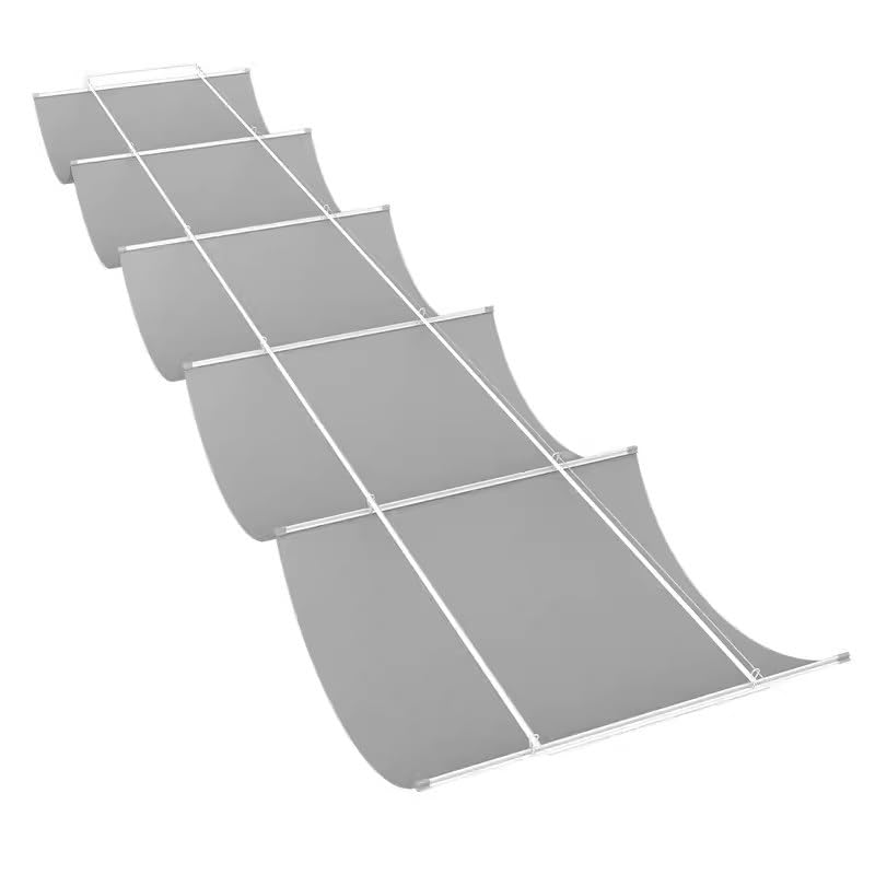Zewnętrzny, chowany zadaszenie pergoli z markizą w kształcie litery U, wałek przesuwny i zdejmowanym żagiel przeciwsłoneczny, do patio, na taras, 120 x 200 cm