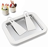 🍨【Fun Pan】Diese Mini-Eismaschine Pfanne ist auch ein Spaß Pfanne für Kinder. Mit ihr können sie verschiedene Arten von Eiscreme probieren. Diese Pfanne ist ungesteckt (Die Eiscrememaschine ist mit einem starken Kühlmittel ausgestattet und muss vor dem Gebrauch für 12+ Stunden bei 0°F vollständig eingefroren werden).