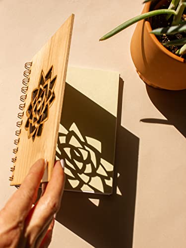 Succulent Wood Blank Nature Journal [Hardcover Spiral Garden Notebook For Mom, Women, Gratitude, Travel, Prayer, Writing, Food, Fitness, Workout, Art, Mindfulness, Wellness, Yoga, Made In The Usa] #TOP3