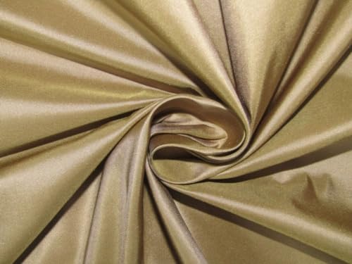 Taffetas 100 % soie or pour robe volumineuse sans affaissement largeur 137cm