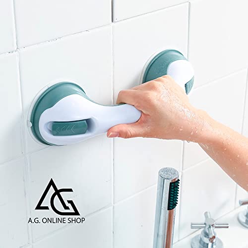 (2 Pack) A.g. Shower Handle 12 Inch Suction Grab Bars For Bathtubs And Showers, Bathroom Bathtub. Strong Hold Suction Cup Handles Handicap, Elderly Seniors, Injury, Pregnants. Safety Cup Grip Non Slip #TOP4