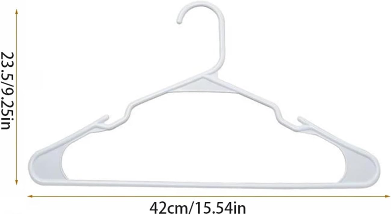 Coat Hanger Home Clothes Hangers - Plastic Space Saving Coat Hanger with Shoulder Grooves for Closet(Black,Pack of 20)