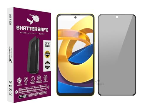 Image of Anti-Spy Privacy Tempered Glass Compatible For Poco M4 Pro 5G [Pack of 1]. 9H Hardness, Anti-Scratch, Edge-to-Edge Protection With Easy Installation Kit & Case Friendly Fit.