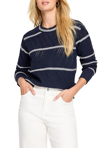 NIC+ZOE Women's Pointelle Stripe Sweater2