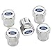 License Frame Inc. Ford Blue Logo Chrome Valve Cap Covers