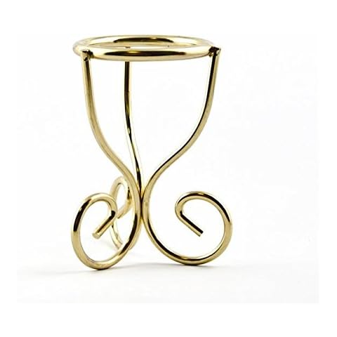 BESTPYSANKY Spirals Gold Tone Metal Egg Stand Holder 2.75 Inches Tall Cover