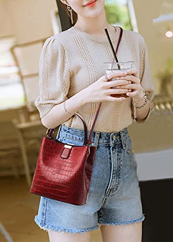 Bolso de mano y hombro para mujer en PU cuero sintético miniatura 3