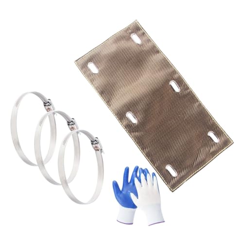 Protector térmico de escape de titanio 6"x12" que soporta hasta 1350 °F