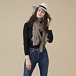 Hadley Wren womens Classic Soft Solid Lightweight Oblong Scarf - Image 3