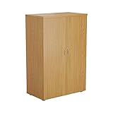 Office Hippo Cupboard With 3 Shelves, Lockable, Oak, 80 x 45 x 120 cm, OHF0008OK