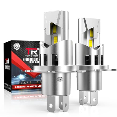 Tongruiting Lampadine H4 LED Lampadine Auto 36000LM 110W 6500K Bianco Freddo, Fari Abbaglianti e Anabbaglianti, Dimensione Mini 1:1 H4 LED,Plug and Play, Sostituzione per Lampade Alogene, 2 Pezzi