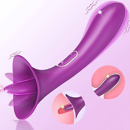 Adult Sex Toys for Women Vibrators, Female Sex Toys Tongue Licking Vibrator for Clit Stimulation, Amegow Waterproof Clitoral Stimulator G Spot Vibrator, Couples Sex Toys for her Pleasure Sex Games