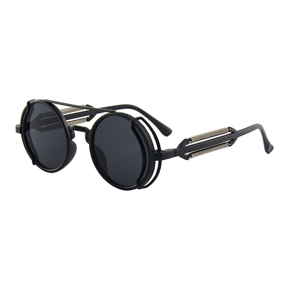 Gafas de sol clásicas vintage redondas estilo punk con protección UV400. Gafas de sol para mujer.