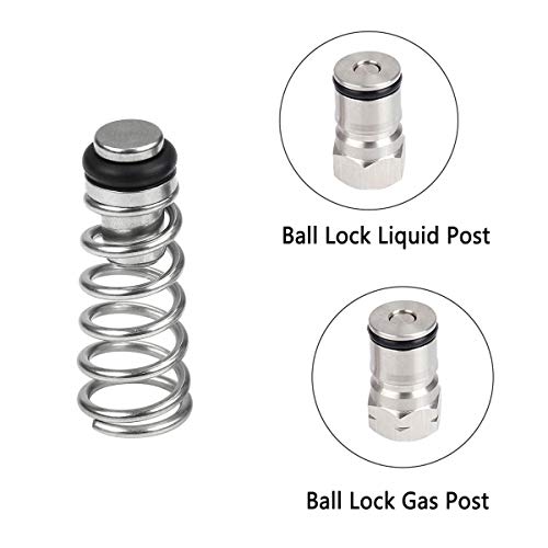 8 Pcs Poppet Valve Universal Poppet Valve Keg Poppet Valve Ball Lock Poppet Valve Pin Lock Poppet For Homebrewing (8 Pcs) #TOP5