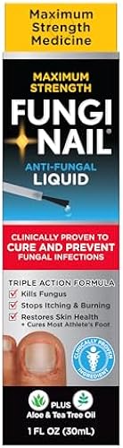 Fungi-Nail Anti-Fungal Liquid Solution, Kills Fungus That Can Lead to Nail & Athlete's Foot with Tolnaftate & Clinically Proven to Cure and Prevent Fungal Infections 1 Fl Oz (Pack of 1)