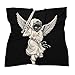 Cherub Sword Skull Mask Silk Like Head Scarf for Women Bandana for Hair Wrapping Fashion Accessory Square Hair Scarves 18