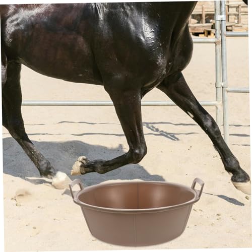 SEWOART Tigela De Alimentação De Cavalos Barril De Água Balde De Alimentação De Cavalos Com Alça Ali