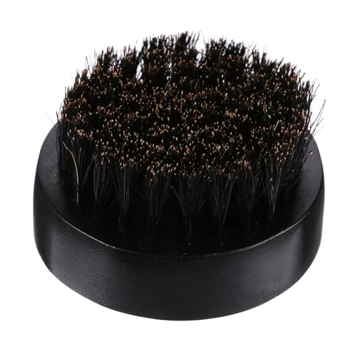 FRCOLOR Men's Beard Grooming Tool Beard Cleaning Brush Ergonomic Handle Hair Salon Tool Beard Brush for Male Black
