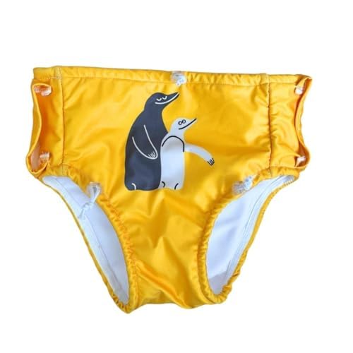 Costume Piscina Contenitivo Artigianale per Bambini 10–36 Mesi per Mare e Piscina (Giallo Sole)
