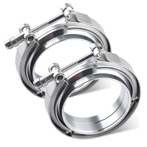 Pinzas de banda trapezoidal de 3 pulgadas LEONTOOL con bridas para sistema de escape 2