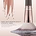 KINGMAS Foundation Makeup Brush, Double Ended Bronzer Brush Angled & Round Contour Brushes for Beauty Blending Liquid Powder, Concealer Cream Cosmetics Blush (Brown)