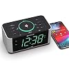 Emerson ER100202 Smartset Dual Alarm Clock Radio with USB Port and QI Wireless Phone Charger with Bluetooth, All Qi Compatible Phones