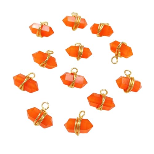 Natural Carnelian Pendant, 14K Gold Finish, Wire Wrapped Crystal Necklace, Aries Leo Virgo Zodiac Jewelry, Dainty Wedding Gift for Her, Handmade Charm (Sold by Piece) (925 Silver Finish)