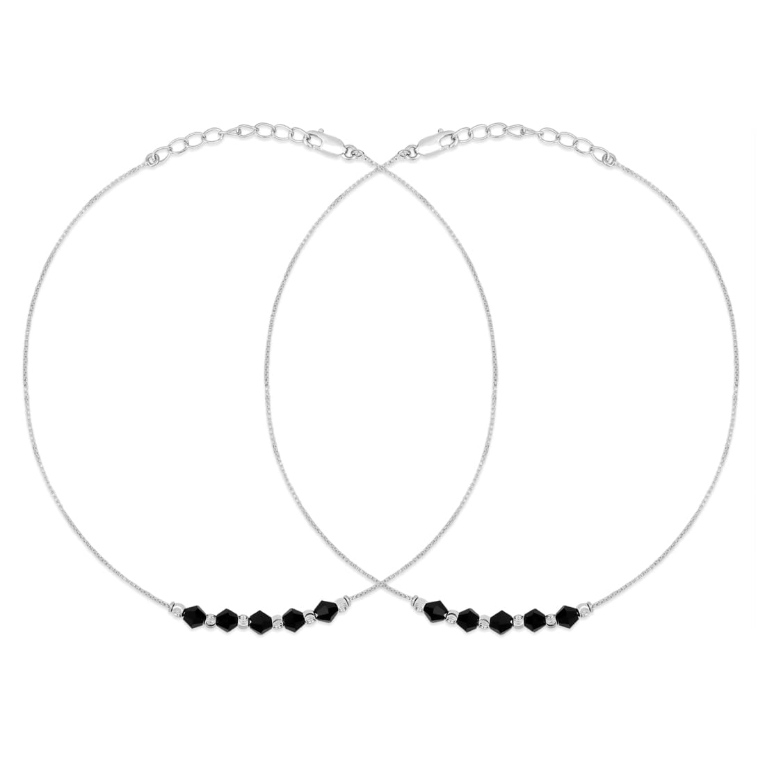 ZAVYA 925 Sterling Silver Beads Minimal Rhodium Anklet (Pair) | Gift for Women & Girls | With Certificate of Authenticity & 925 Stamp (B0C7KVPFKZ) Amazon Price History, Amazon Price Tracker