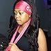 Ali Pearl Edge Wrap for Black Hair-Satin Edge Laying Scarf for Lace Frontal Wigs-Wigrip- Soft Women's Satin Headband for Makeup, Facial,Sport,Yoga (Pink 2 pieces)