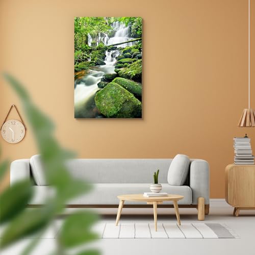 Pitaara Box Waterfall in Thai National Park D2 | Peel & Stick Vinyl Wall Sticker for Bedroom & Living Room | 24 x 36 inch (61 x 91 cms)