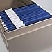 Smead Colored Hanging File Folder with Tab, 1/5-Cut Adjustable Tab, Letter Size, Navy Blue, 25 per Box (64057)