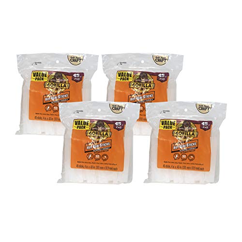 Gorilla Hot Glue Sticks, Clear Glue, Full Size 4