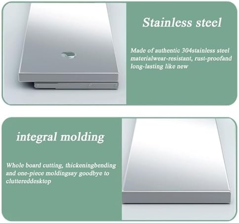 Wall Mounted Folding Table - Heavy Duty Space Saver Desk for Small Spaces, Stainless Steel Bracket, Ideal for Garage, Workshop, Laundry Room, Office, Kitchen (39x16in)