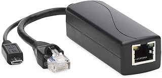 TRIPP LITE NPOE-SPL-G-5VMU Tripp Lite PoE to USB Micro-B and RJ45 Active Splitter - 802.af, 48V to 5V 1A, Up to 328 ft. (100 m),