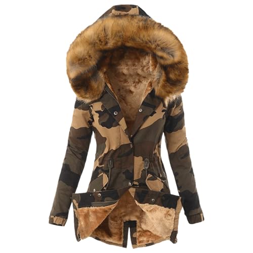 Manteau à capuche chaud en coton pour femme : finis les frissons en grande taille grâce à la polaire