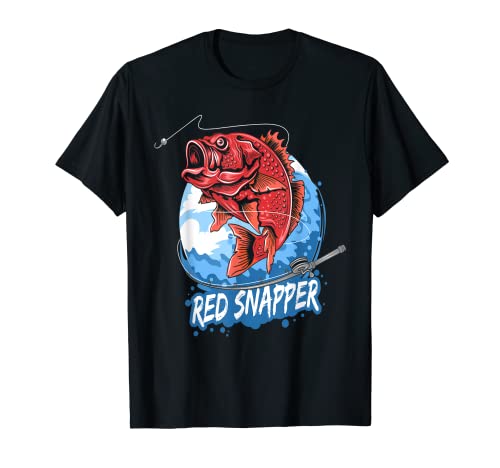 Divertido Pesca Camisa Rojo Snapper Pescado Amantes Regalos Camiseta