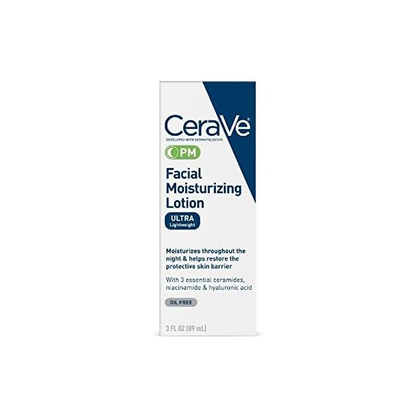 CeraVe Facial Moisturizing Lotion PM Ultra Lightweight 3 oz (Packs of 2)