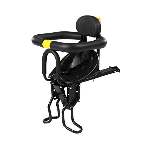 Siège de bébé de vélo avant portatif avec repose-pieds et selle rembourrée