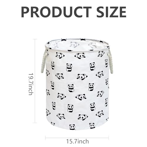 Image of Round Laundry Basket Storage Bins Nursery Hamper Gift Baskets for Home,Office,Home Decor
