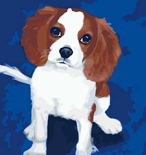 Point de croix kit broderie chiot cadeau fait main décoration