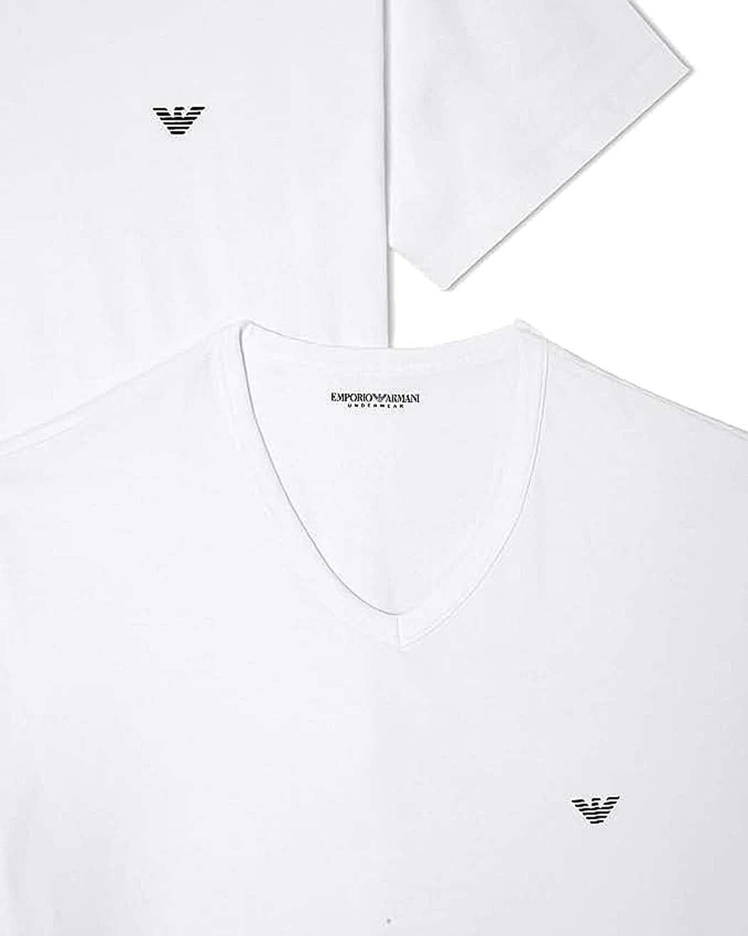 Emporio Armani Core Logoband 2-Pack T-Shirt Lot de 2 t-Shirts à col en V Homme (Lot de 2)