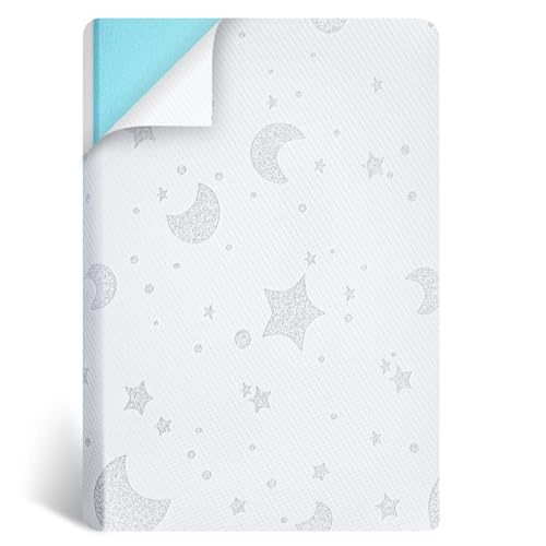 Image of QHUCBAEG Pack and Play Mattress, 38"x 26" Pack N Play Mattresses Pad with Breathable Jacquard Cover, Portable Dual-Sided Soft & Firm Memory Foam Baby Mattress for Pack n Play